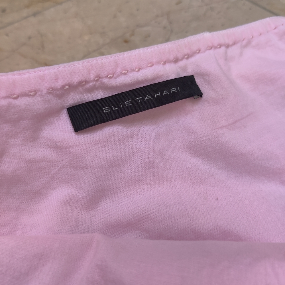 Delicate Pink Crepe Ballet Skirt Elie Tahari - Picture 6 of 9